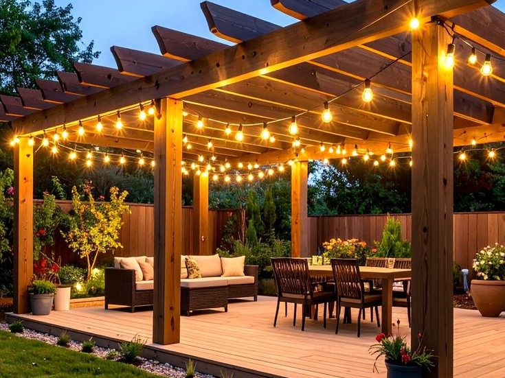 Terrasse/pergola en bois sur mesure & aménagements extérieurs haut de gamme